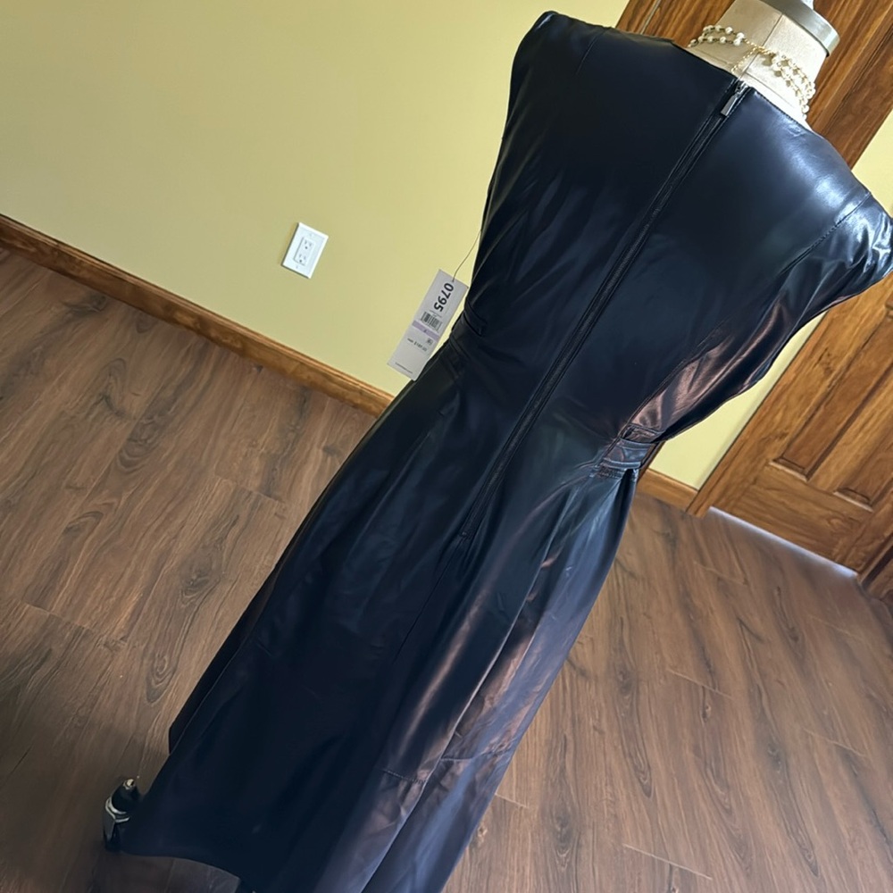 Calvin Klein faux leather Dress 0795 - Picture 3 of 7